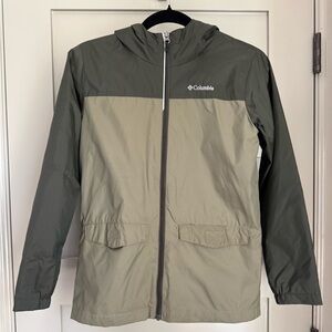 Columbia Green boys medium windbreaker Jacket